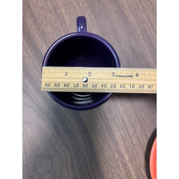 Fiestaware Cup & Saucer Set Multiple Colors Orange Blue Purple 8 Piece - Picture 10 of 12